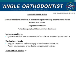 History
• Walter Coffin – 1877
• Not accepted by ortho
community
• Reintroduced in 1950’s by
Korkaus and Andrew Hass
 