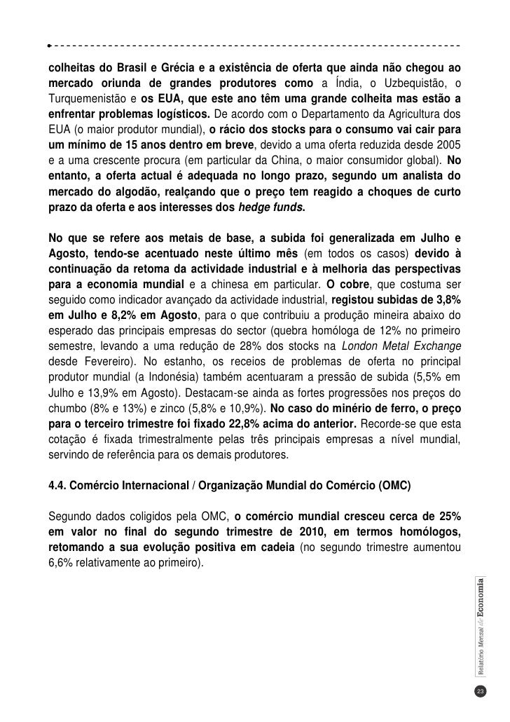 Relatorio economia