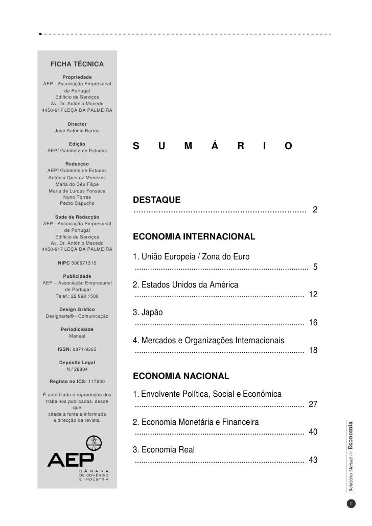 Relatorio economia