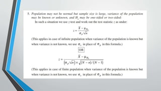 Hypothesis and its important parametric tests | PPTX