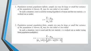 Hypothesis and its important parametric tests | PPTX