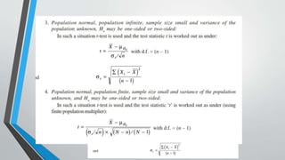 Hypothesis and its important parametric tests | PPTX