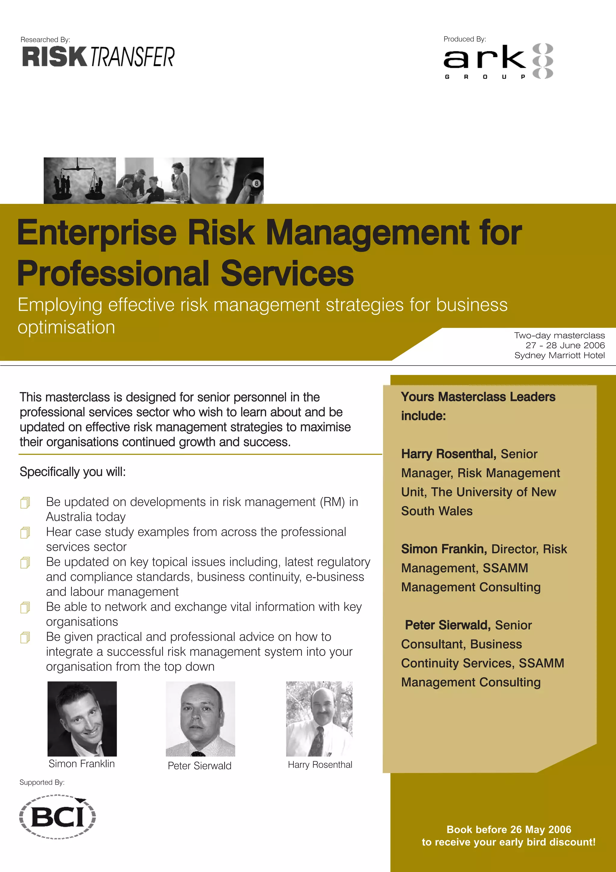 Risk Management For Professional Services | PDF