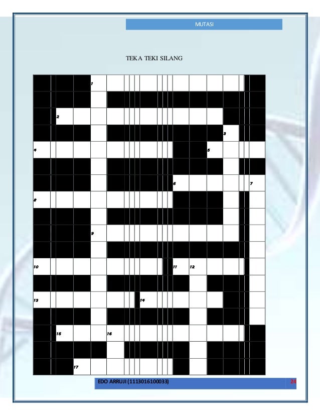 Makhluk Hidup Yg Mengalami Mutasi Jawaban Tts – Besar