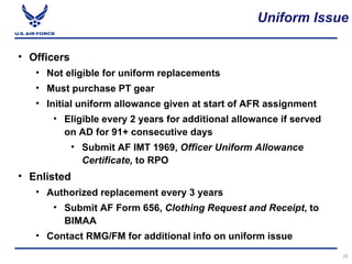 Af Form 656 RMG DET 11 IMA Program | PPT