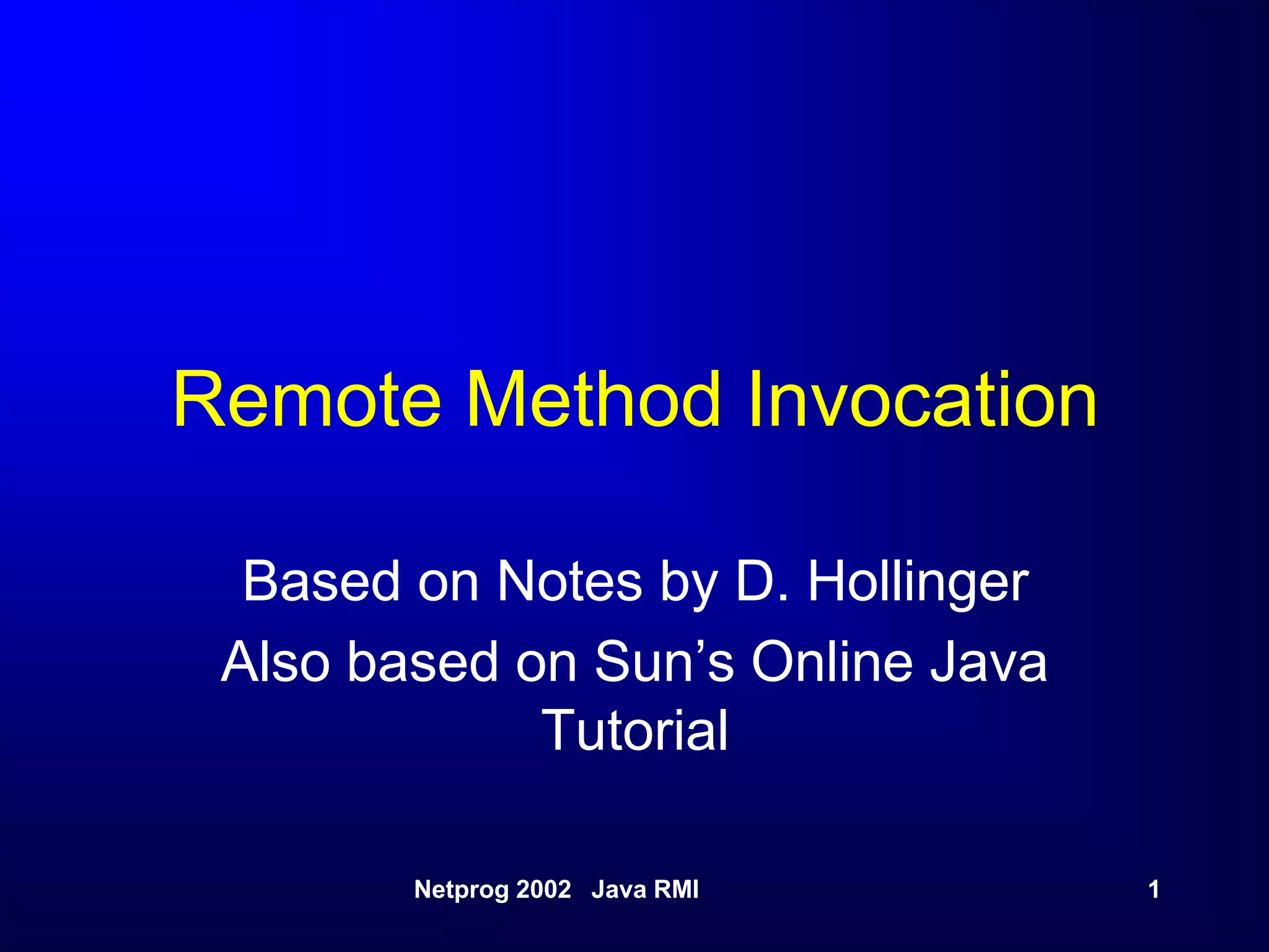 Remote Method Invocation | PPT