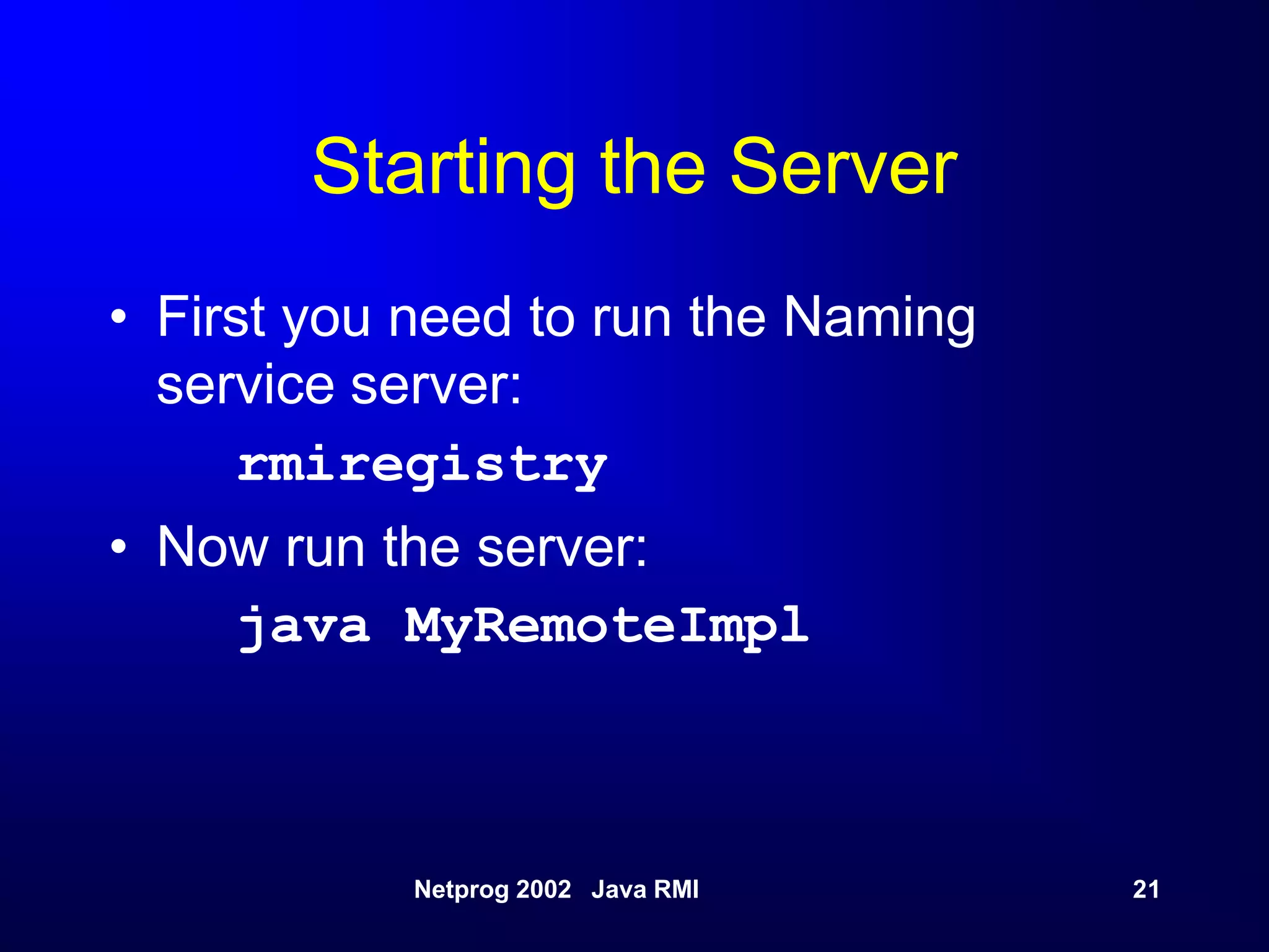 Remote Method Invocation | PPT