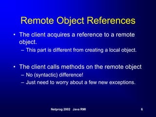 Remote Method Invocation