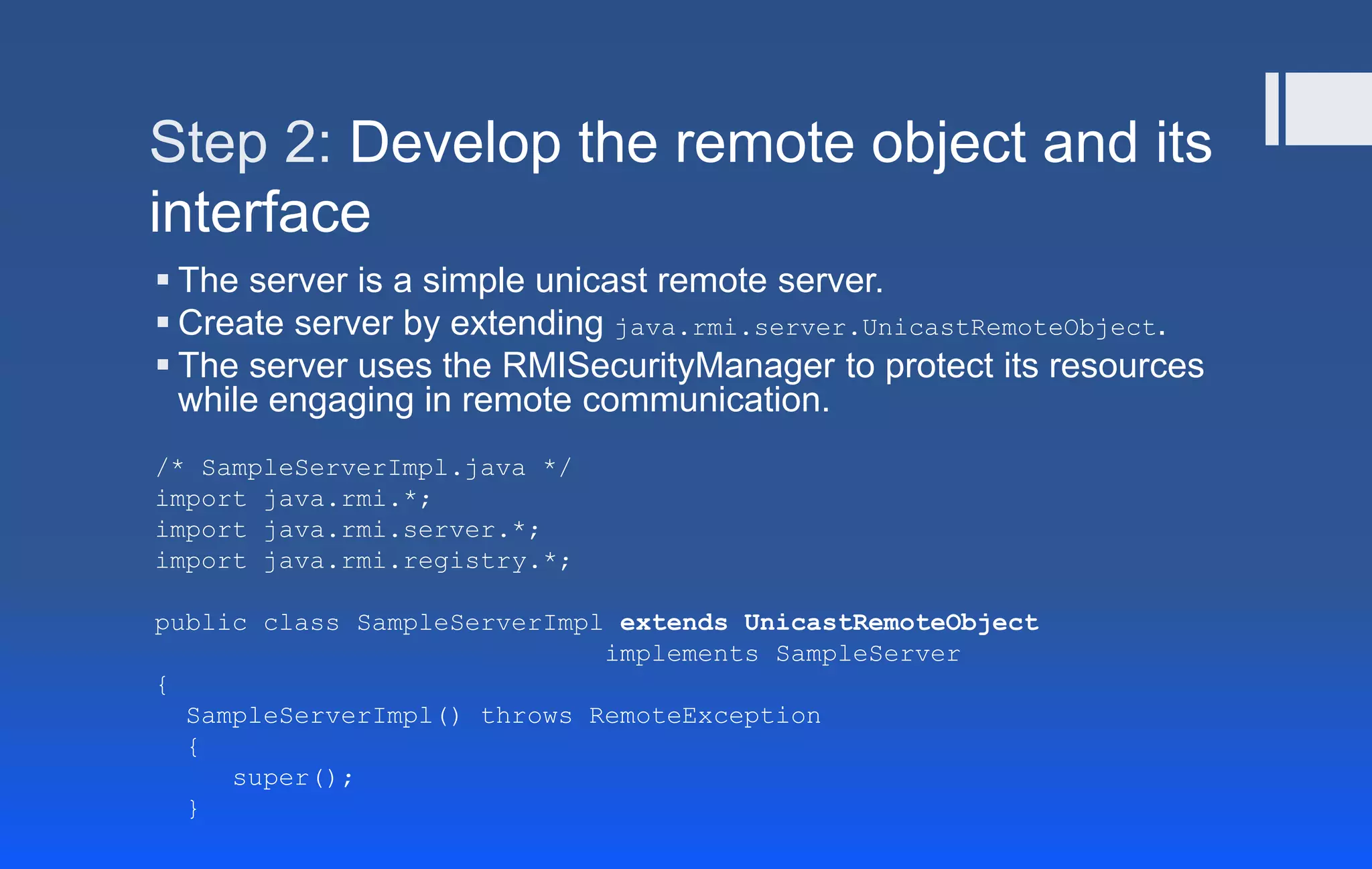 Remote Method Invocation in JAVA | PPT
