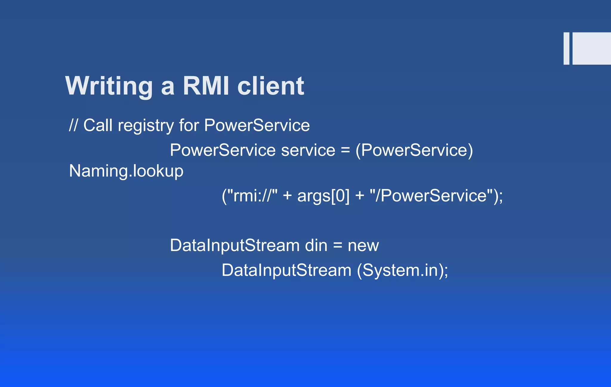 Remote Method Invocation in JAVA | PPT