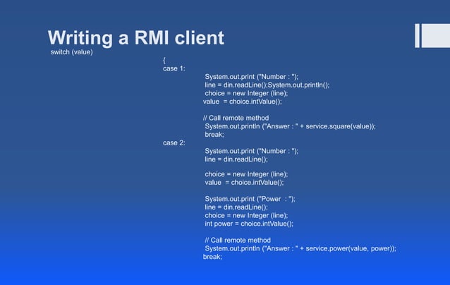 Remote Method Invocation in JAVA | PPT
