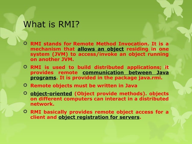 Remote method invocation | PPT