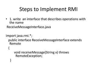 Rmi ppt | PPT