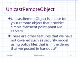Comprehensive Guide to Building Distributed Systems with Java RMI | PPT