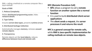 Complete Overview of Java RMI, RPC, and Distributed Computing Concepts ...