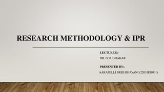 Research methodology and intellectual property rights | PDF