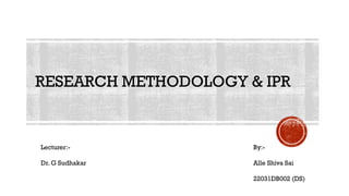 Research methodology and intellectual property rights | PDF
