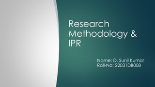 Research methodology and intellectual property rights | PDF