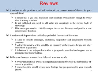 Research methodology in literature survey | PPTX