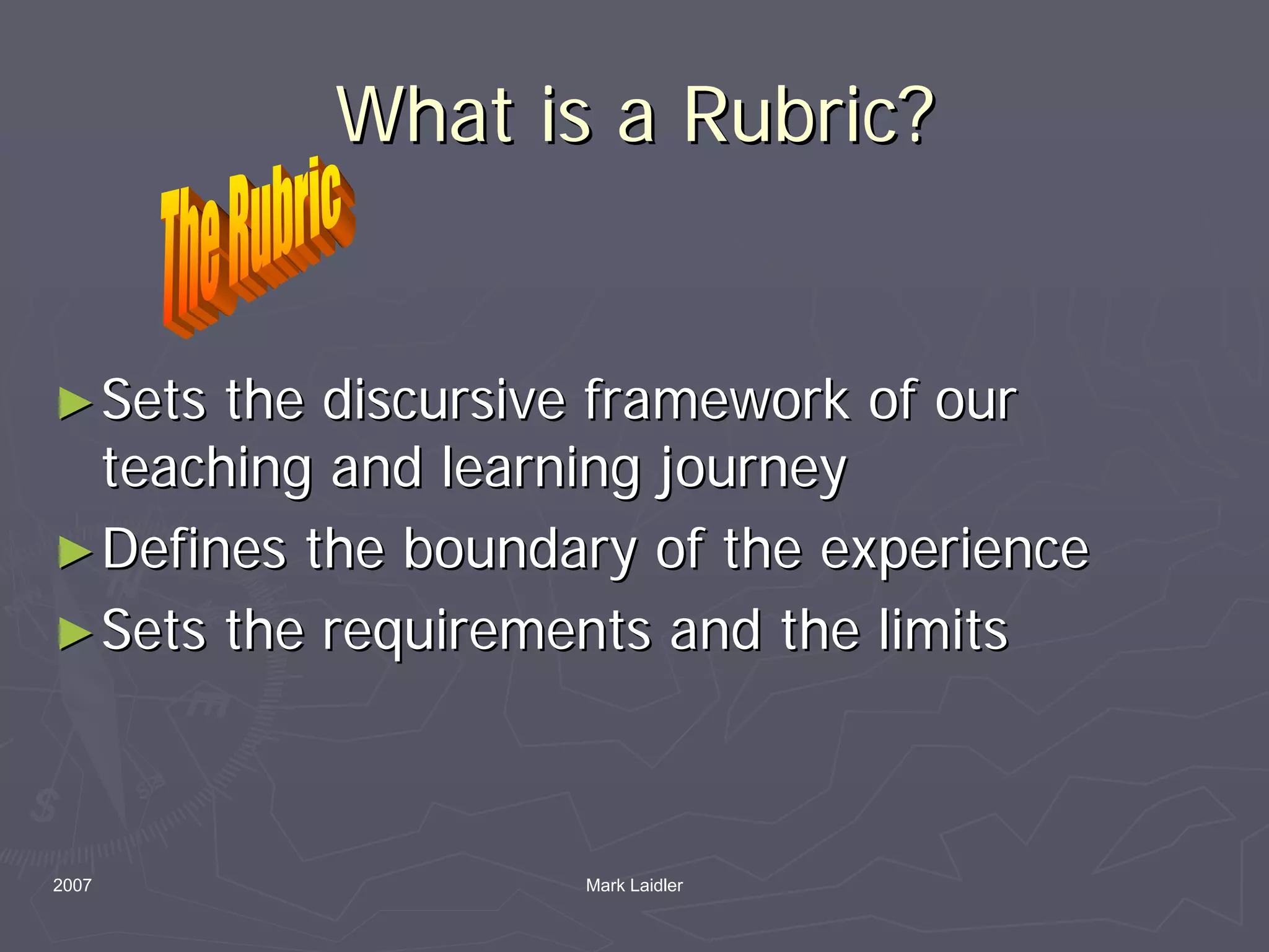 Rubrics for Eportfolios
