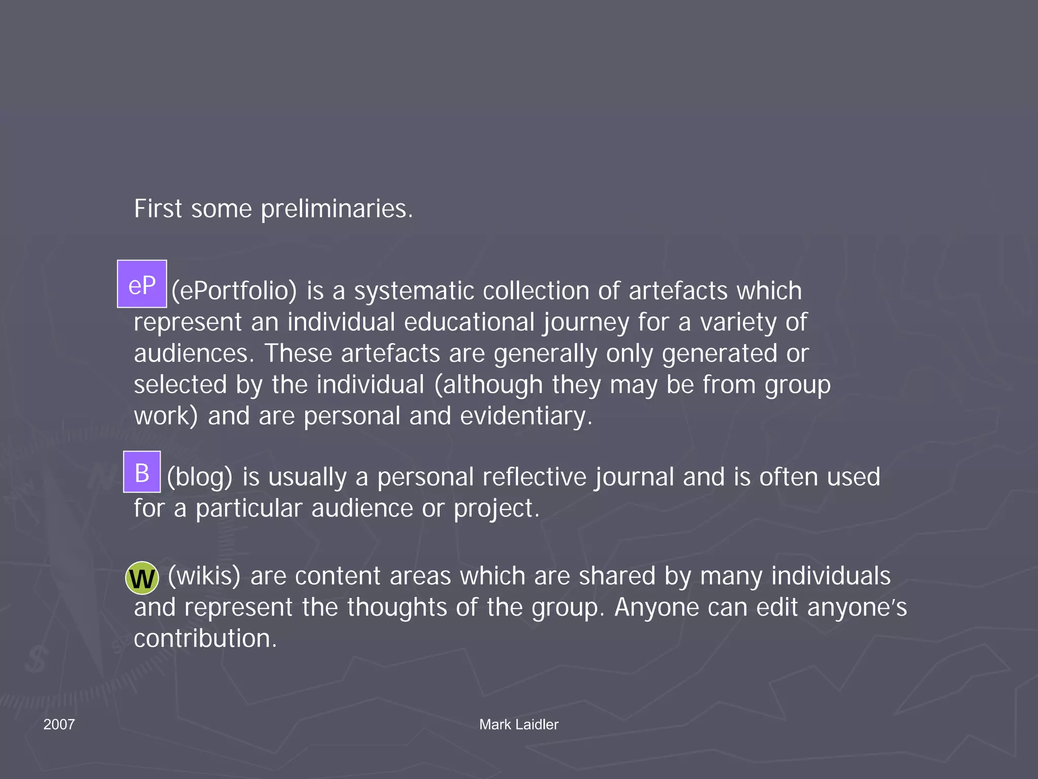 Rubrics for Eportfolios