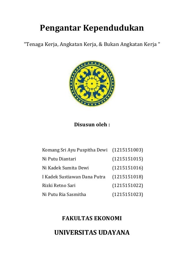 Pengantar Kependudukan Tenaga Kerja