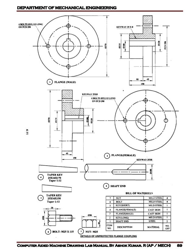 COMPUTER AIDED MACHINE DRAWING LAB MANUAL