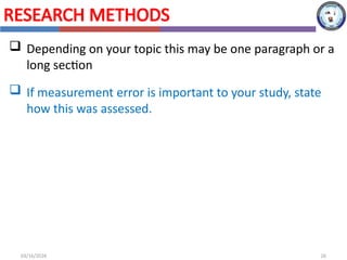 Methods Paragraph Research Comprehensive Guide to Thesis Writing and Research Methodology | PPTX
