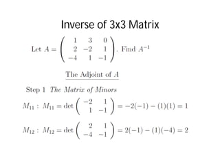 Inverse of 3x3 Matrix
 