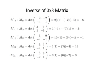 Inverse of 3x3 Matrix
 