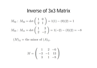 Inverse of 3x3 Matrix
 