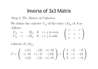 Inverse of 3x3 Matrix
 
