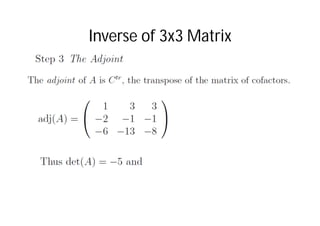 Inverse of 3x3 Matrix
 