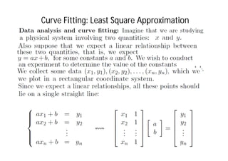 Curve Fitting: Least Square Approximation
 