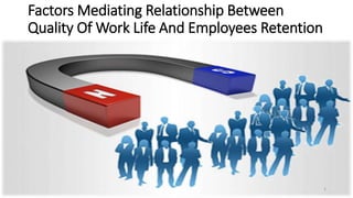 Factors Mediating Relationship Between
Quality Of Work Life And Employees Retention
1
 