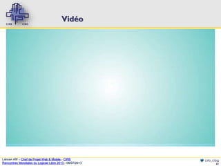 Vidéo

Lahcen Afif – Chef de Projet Web & Mobile - CIRB
Rencontres Mondiales du Logiciel Libre 2013 - 08/07/2013

cirb_cibg
41

 