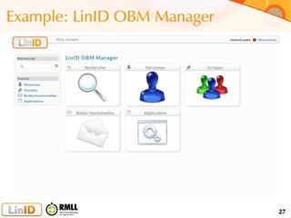 27
Example: LinID OBM Manager
 