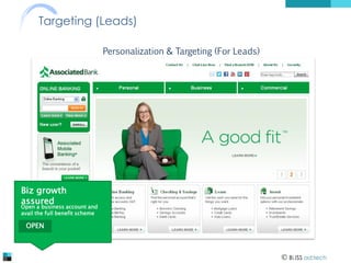 Targeting (Leads)
Personalization & Targeting (For Leads)

Connect with us
Biz growth
assured

Open a business account and
avail the full benefit scheme

OPEN

 BLISS ad:tech

 