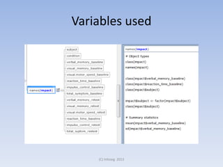 Variables used

(C) Infoseg 2013

 