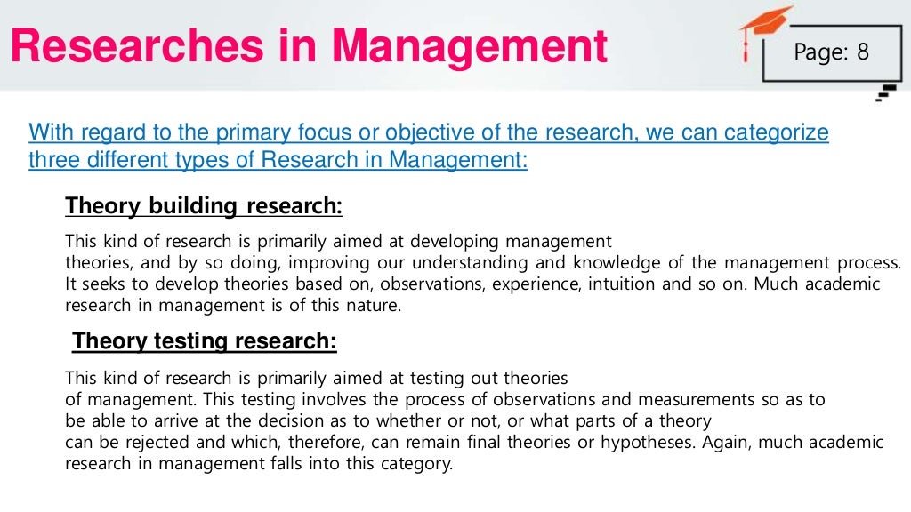 Research Methodology and the Application of Research in Management