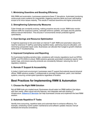 RMM & Automation – Streamline IT Tasks with Solzorro IT Services.docx