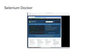 Selenium Docker
 