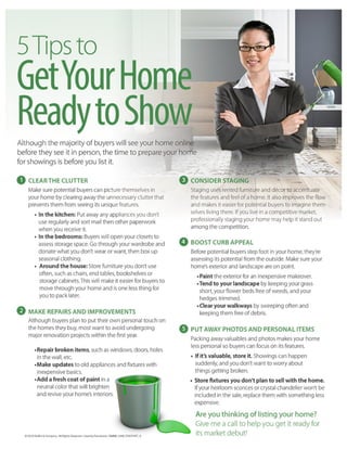 5 Tips to Get Your Home Ready to Show