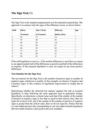 Sign Test R Alternative Research methodology module 3 | PDF