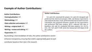 Contributor Note Example Research Writing and Journal Publication Skills | PDF