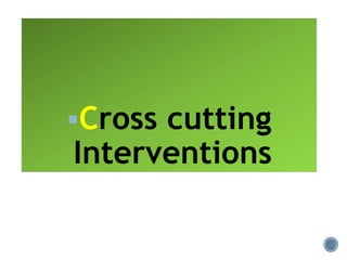 Cross cutting
Interventions
 