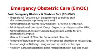 Comprehensive Overview of Essential and Emergency Obstetric Care ...