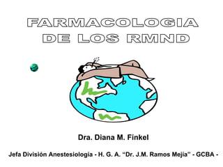 Dra. Diana M. Finkel

Jefa División Anestesiología - H. G. A. “Dr. J.M. Ramos Mejía” - GCBA -
 