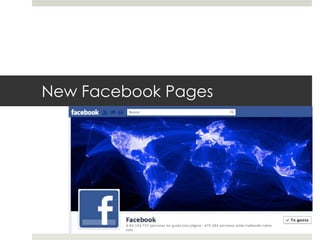 New Facebook Pages
 