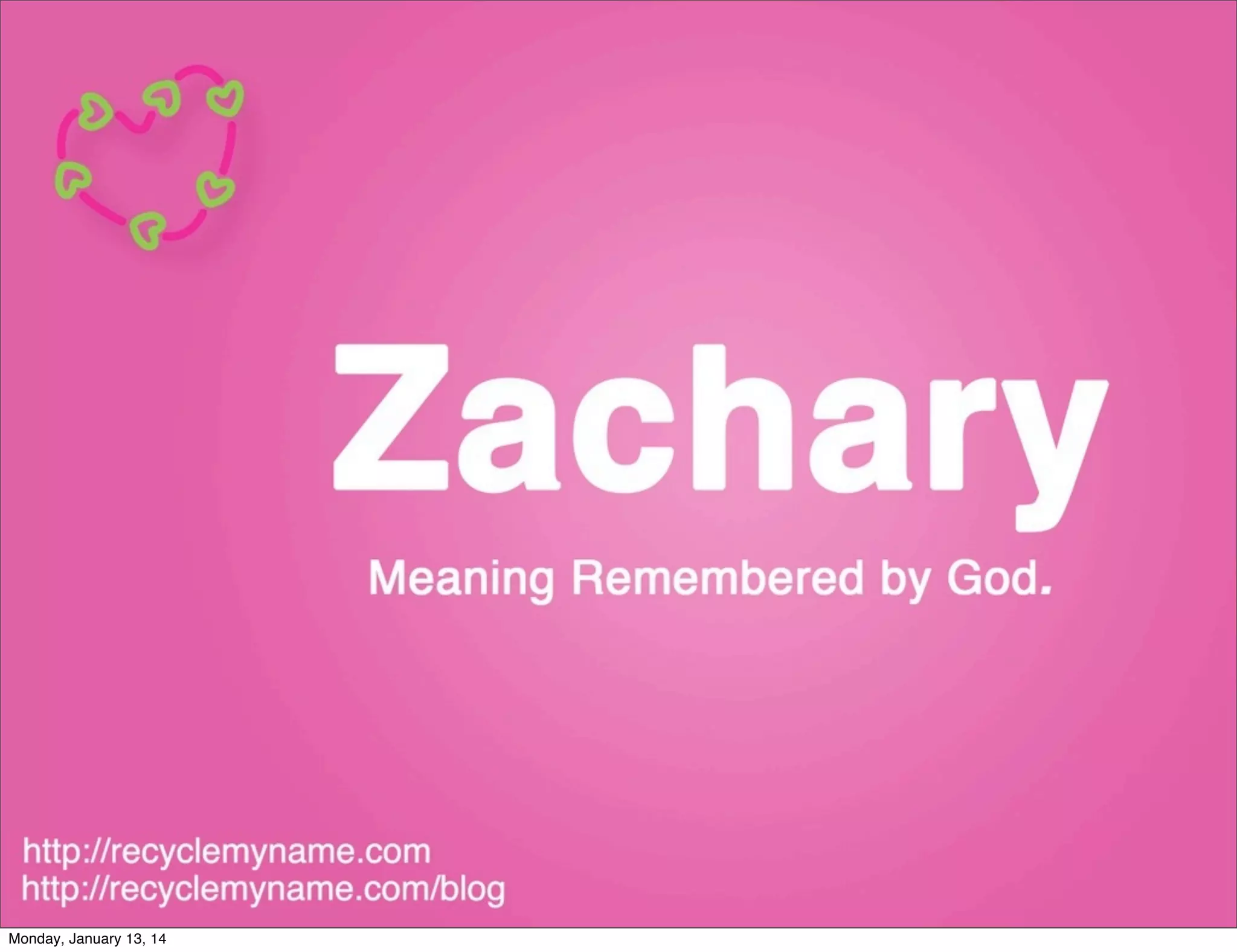 What Does The Name Zachary Mean? | PDF